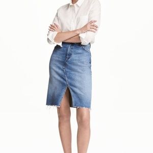 NWT H&M Longer Jean Skirt
